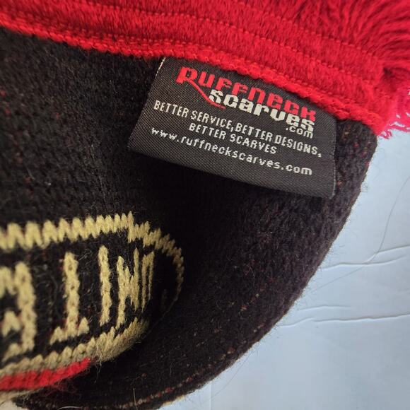 RuffNeck Atlanta United FC Soccer Scarf Red Black 7" X 60" Sports College Fan - Picture 3 of 8